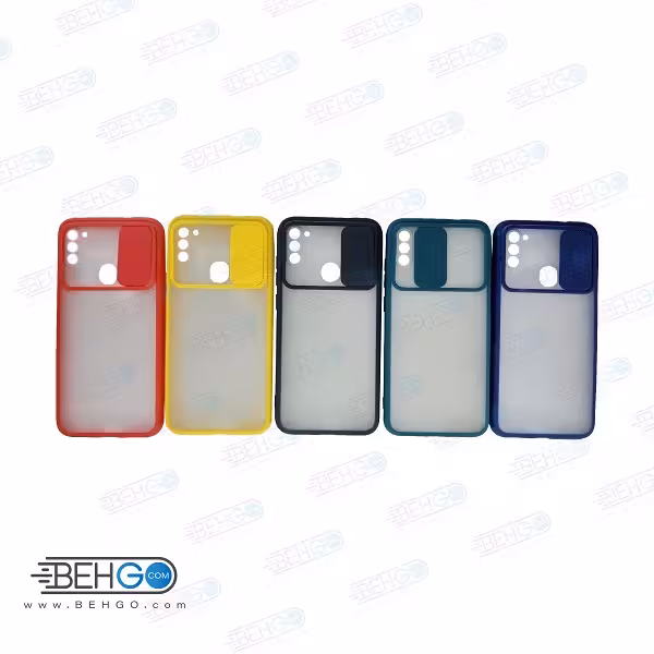 قاب سامسونگ A11/M11 کاور پشت مات محافظ لنزدار کشویی