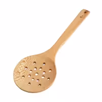 کفگیر چوبی گرد سوراخ دار چوبلمه | amazonchi