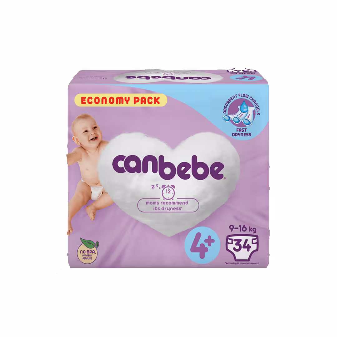 پوشک جان به به سایز 4 پلاس بسته 34 عددی