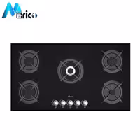 گاز رومیزی بیمکث کد 0058 پنج شعله شیشه مشکی