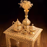 ست چایی خوری برنجی آنتیک کد 446