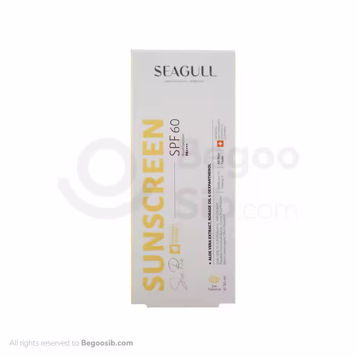 کرم ضد آفتاب بی رنگ سی گل SPF 60 مناسب انواع پوست 50 میلی لیتری