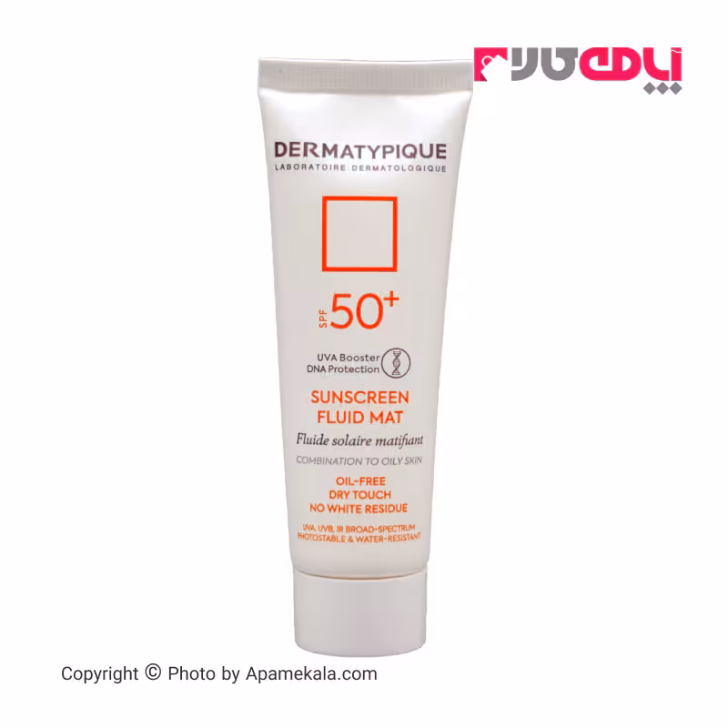 ضد آفتاب بی‌رنگ فاقد چربی  SPF50 مدل fluid mat