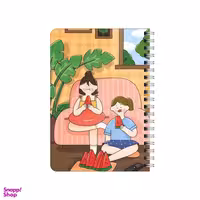 دفترچه یادداشت بامبیلیپ مدل چوبی طرح دخترهای هندوانه خور کد 4117608