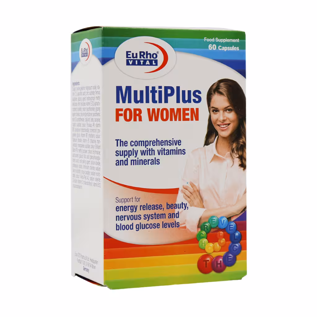 کپسول مولتی پلاس بانوان یوروویتال 60 عدد Eurhovital Multiplus For Women 60 Capsules