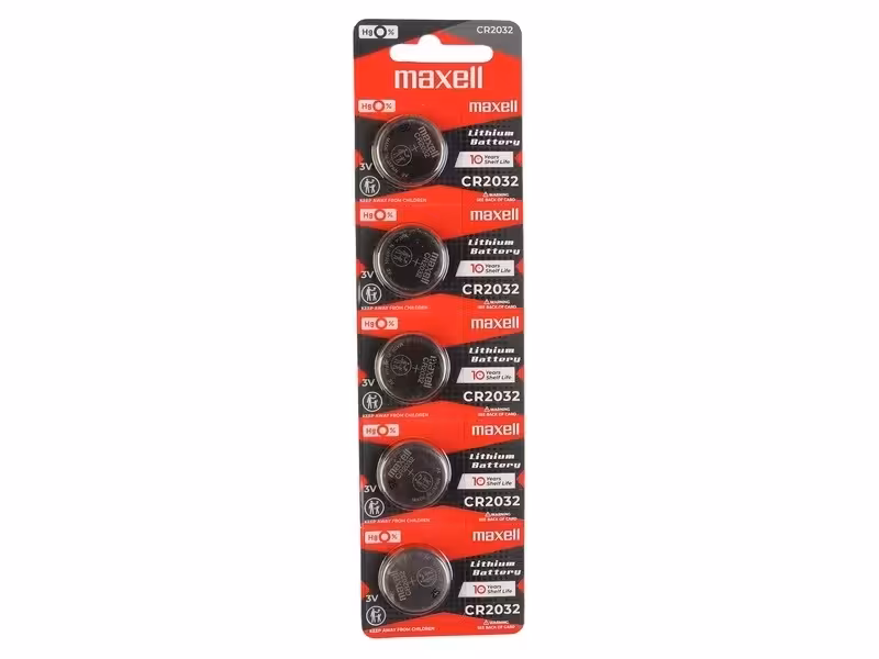 باتری سکه ای 3 ولت CR2032 مارک maxell (مدل بسته 5 عددی)