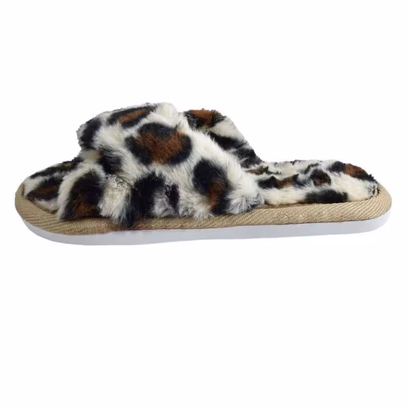 دمپایی حوله ای زنانه نیکتا مدل پلنگی | کالا مکس