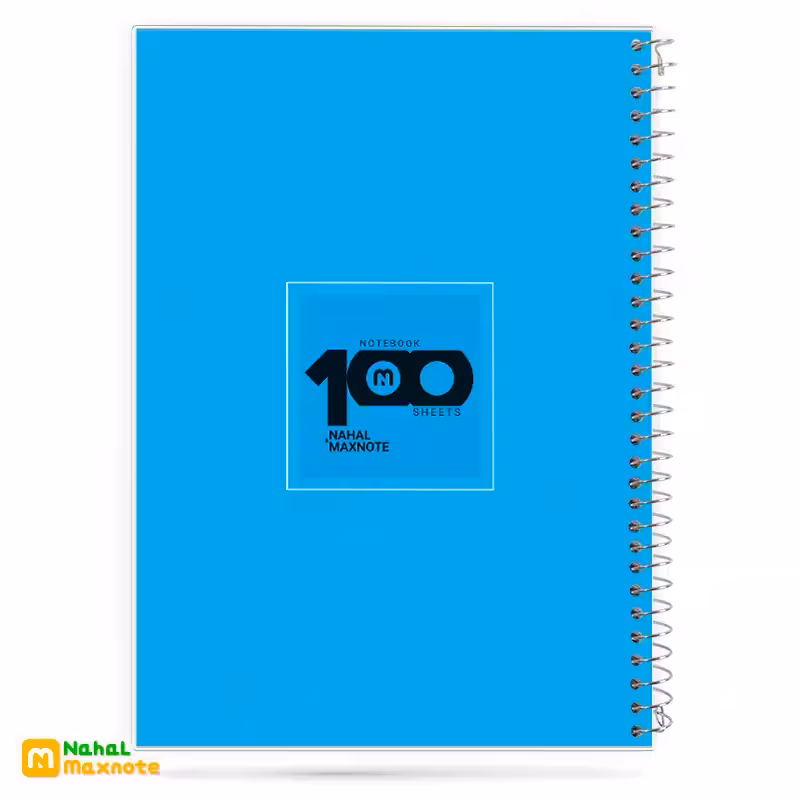 دفتر100 برگ سیمی طلقی رنگ آبی کد 3122