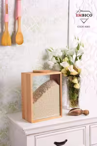سطل برنج چوب شیشه امبیکو 4083(Embico )