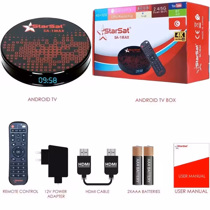 اندروید باکس استارست مدل SA-1 Max 4K رم 4