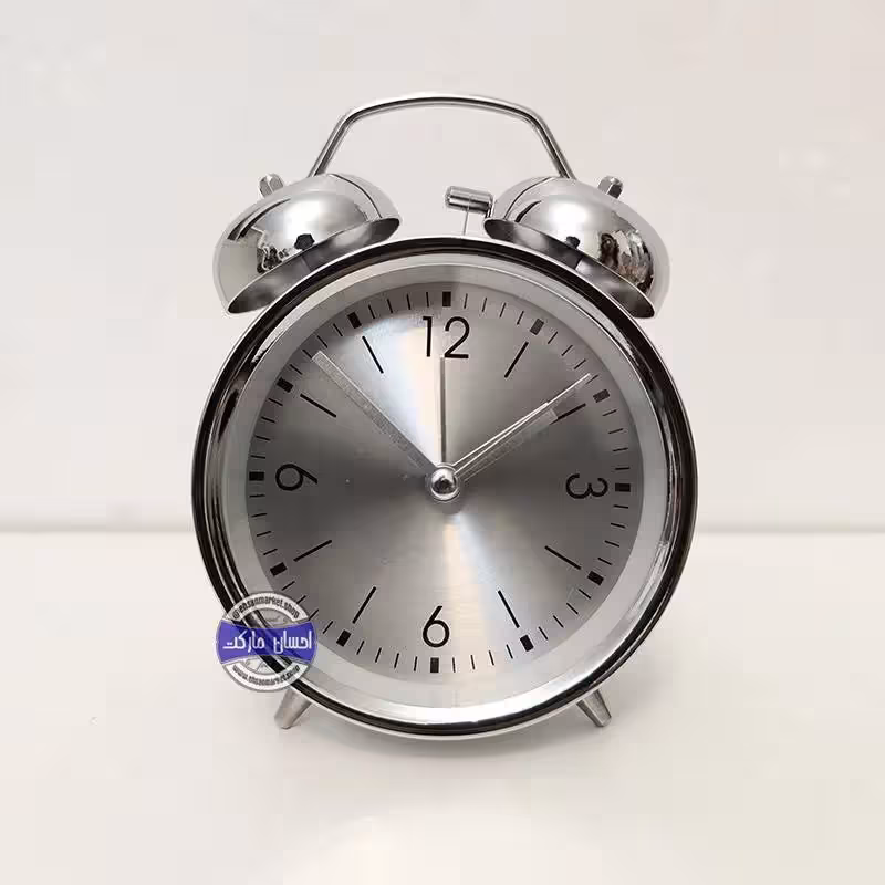 ساعت رومیزی زنگدار استیل کلاسیک