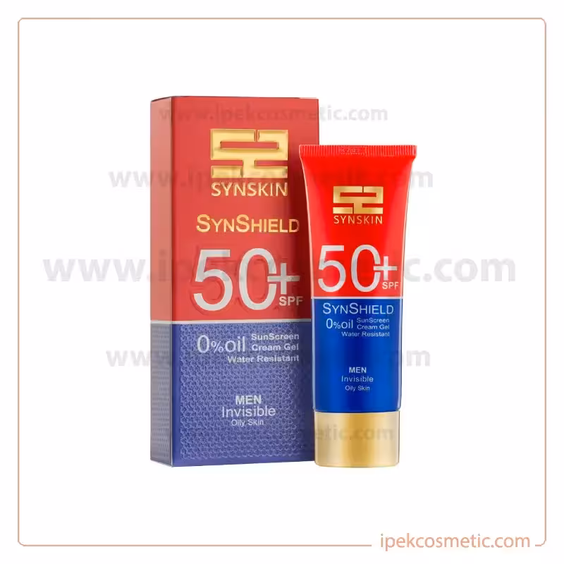 کرم ژل ضد آفتاب بی رنگ آقایان ساین اسکین  SPF 50 پوست چرب