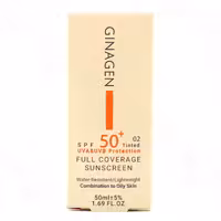 کرم ضد آفتاب رنگی پوست چرب ژیناژن SPF50 (02)
