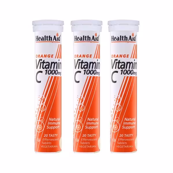 پک 3 عددی قرص جوشان ویتامین C 1000 میلی گرم هلث اید