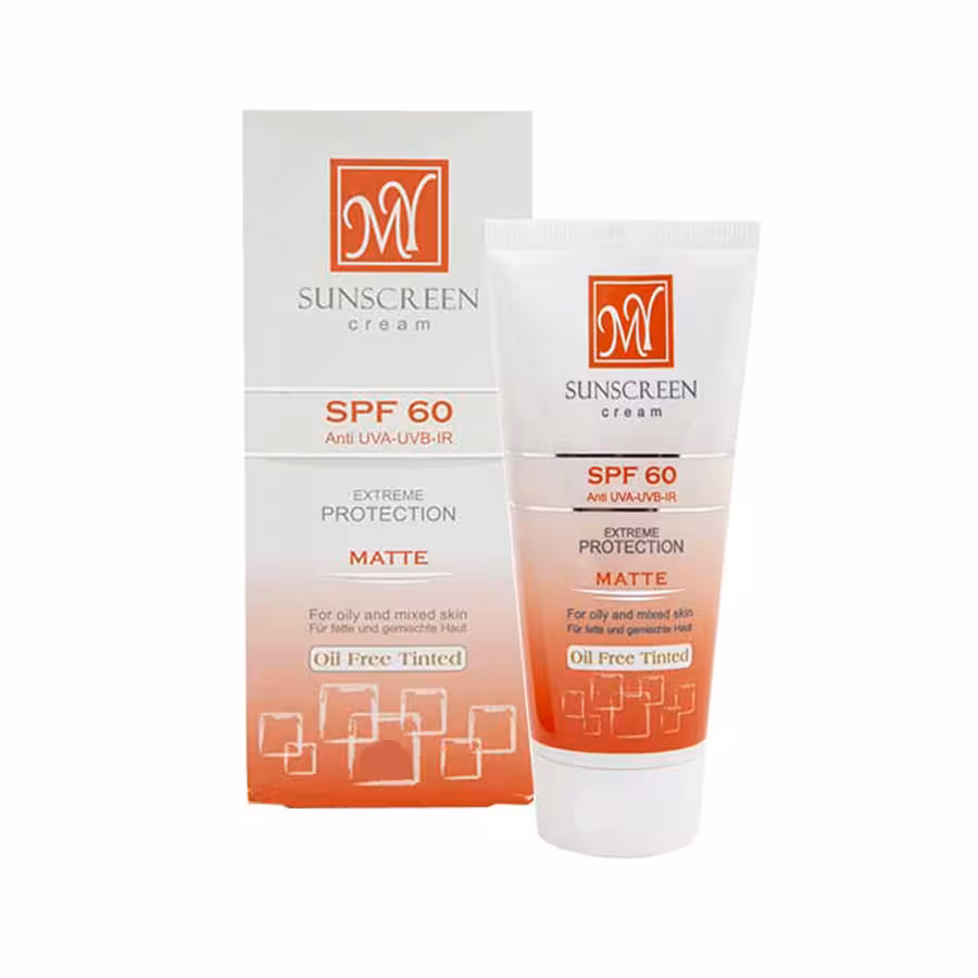 کرم ضد آفتاب SPF60 فاقد چربی رنگی مای