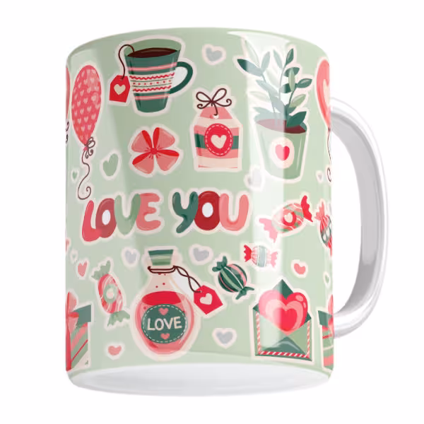 خرید ماگ-لیوان   کارتونی  Love Stickers