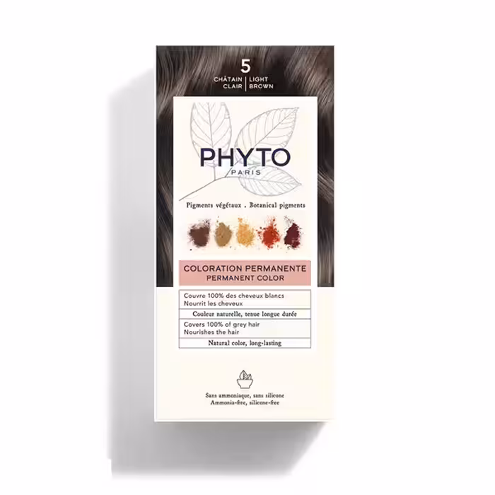رنگ مو فیتو Phyto قهوه ای روشن 5 بدون آمونیاک 5 Light Brown