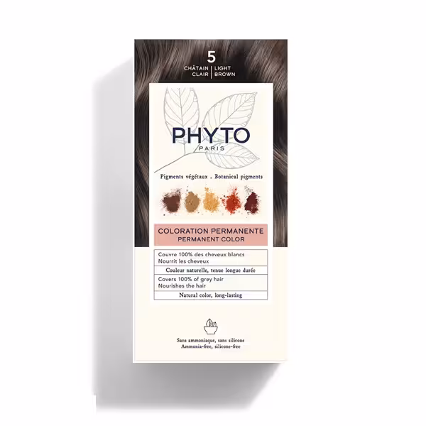 رنگ مو فیتو Phyto قهوه ای روشن 5 بدون آمونیاک 5 Light Brown