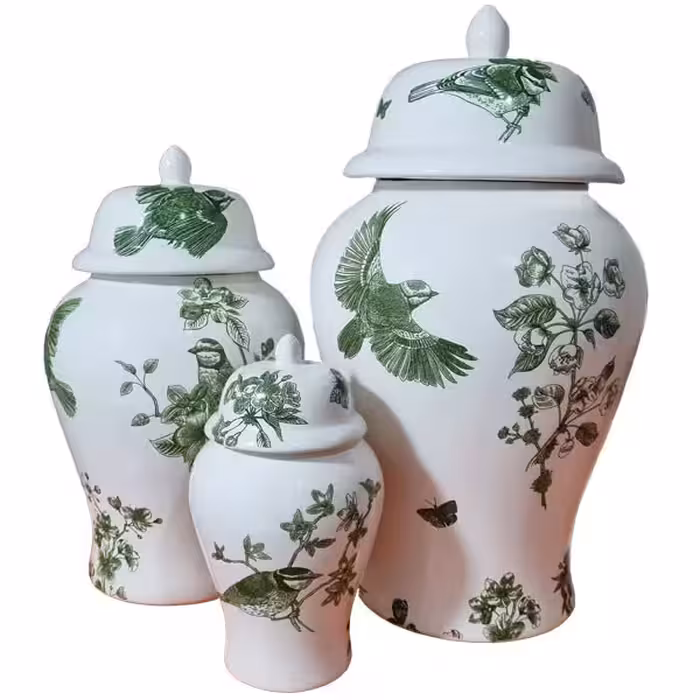 بانکه مدل جینجر جار طرح پرستو کد 852 مجموعه 3 عددی