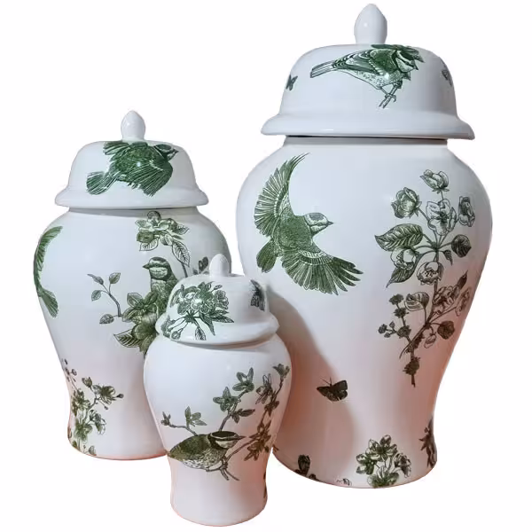 بانکه مدل جینجر جار طرح پرستو کد 852 مجموعه 3 عددی