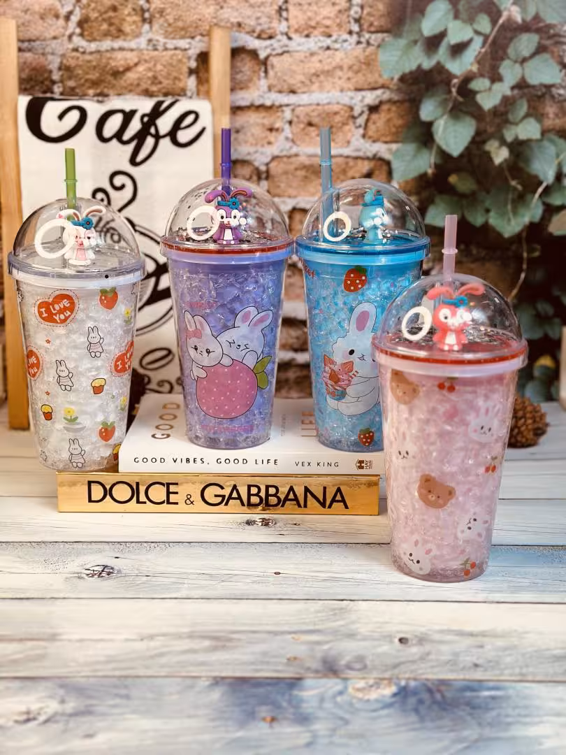 ماگ اسموتی 2 جداره ژل دار طرح خرگوشی کد 2610