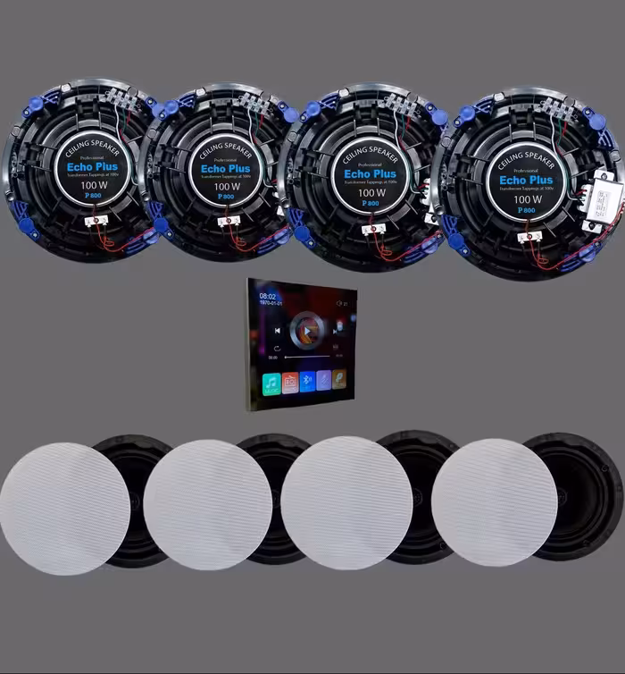 پک 4 عددی اسپیکر سقفی 100 وات اکوپلاس مدل p800   موزیک‌پلیر/آمپلی‌فایر 400 وات