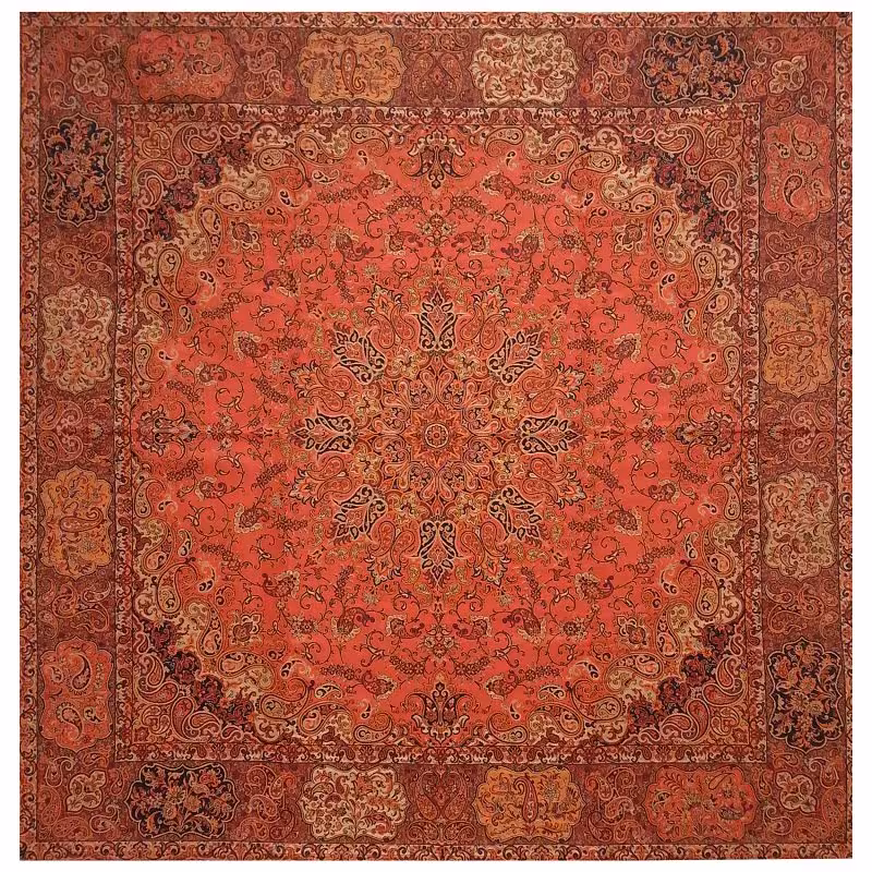 رومیزی مربع ترمه ابریشم کد TRM21