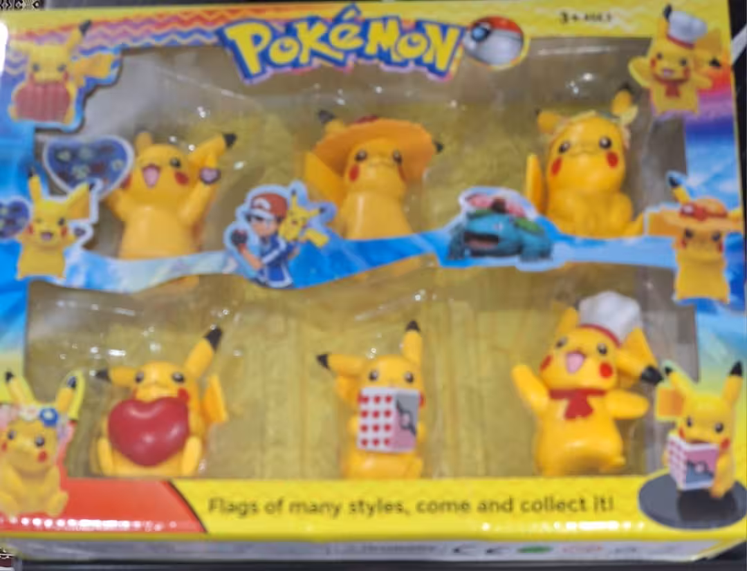 فیگور مدل پوکمون Pokemon مجموعه 6 عددی ایتم 1018