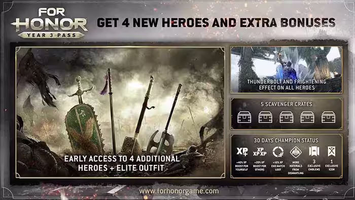 سی دی کی For Honor Season Pass Year 3 (سیزن پس 3)