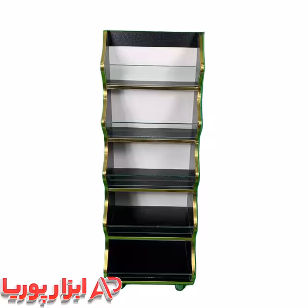 استند شکلات 5 طبقه مشکی mdf جاحبوباتی