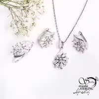 نیم ست نقره ایتالیا طرح جواهرات کد 16816