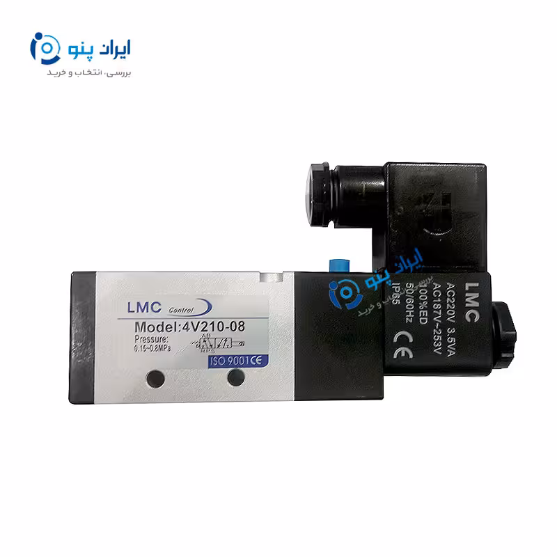 شیر برقی 2-5 1/4 تک بوبین ال ام سی 220 ولت 4V210-08 LMC