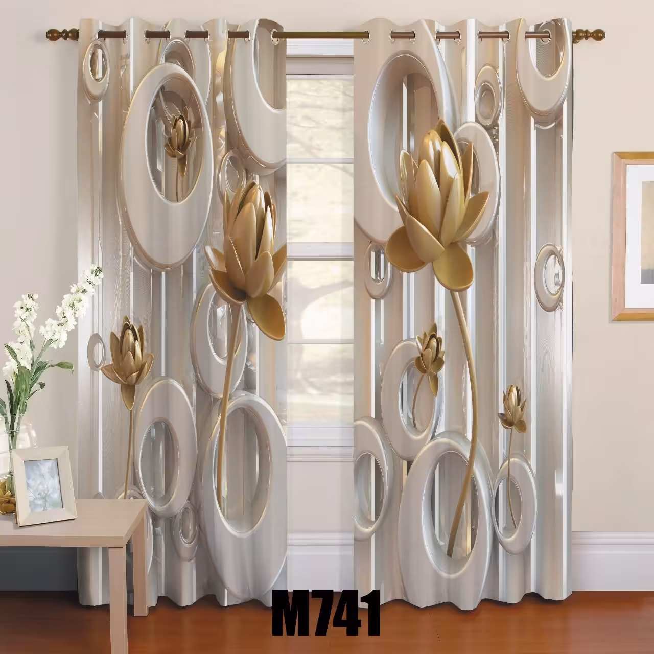 رو تختی یک نفره سه بعدی طرح گل زیبا 