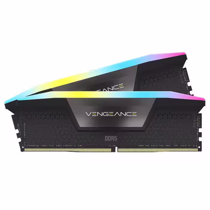 رم کامپیوتر DDR5 دو کاناله 5200 مگاهرتز CL40 کورسیر مدل Vengeance RGB ظرفیت 32 گیگابایت