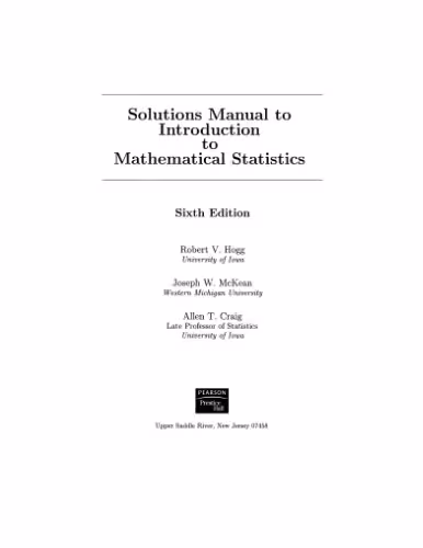خرید و دانلود نسخه کامل کتاب Solution Manual for Introduction to Mathematical Statistics 6th Edition