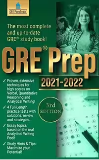 جی آر ای پرپ | کتاب انگلیسی GRE Prep 2021 2022 3rd Edition