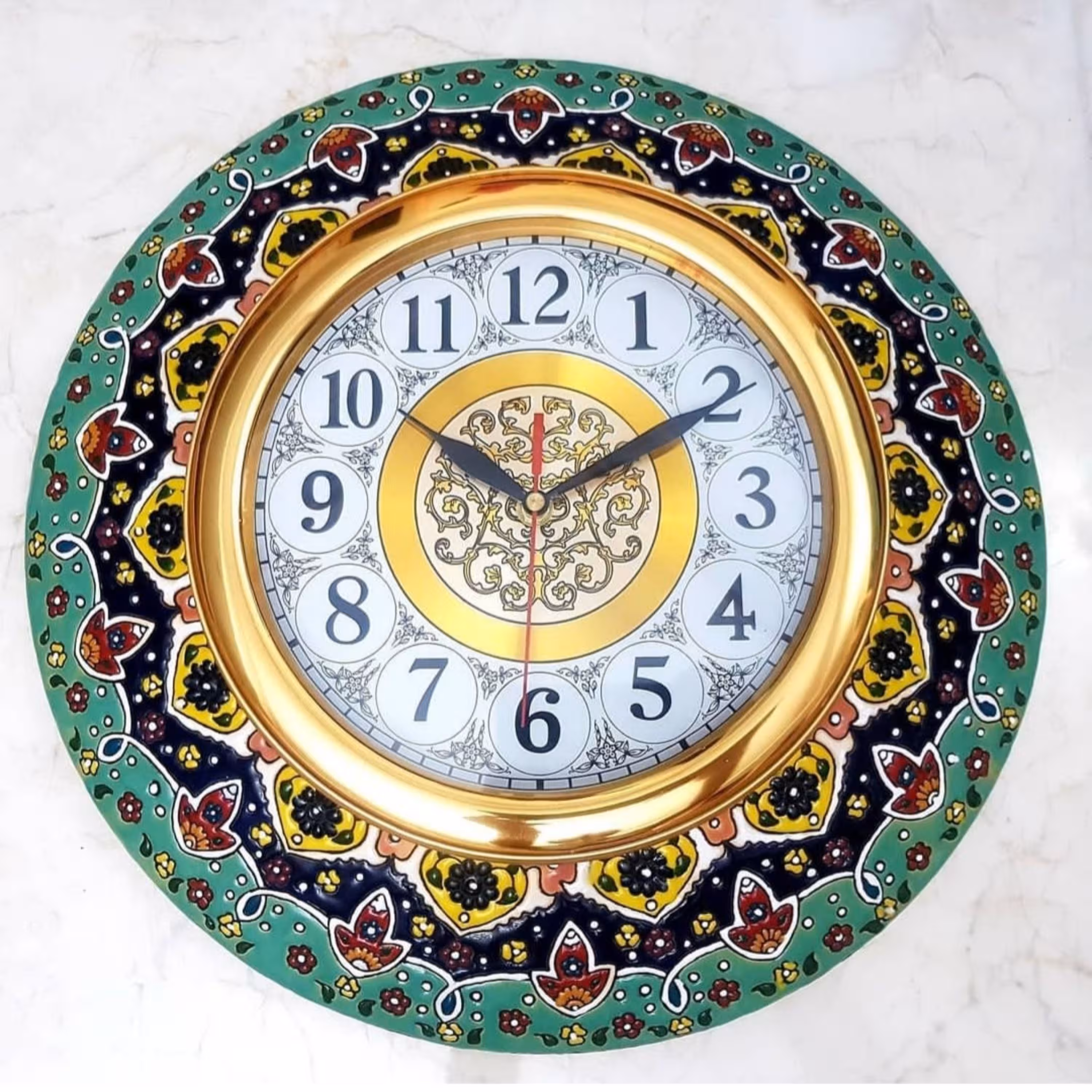 ساعت دیواری مینا کاری 