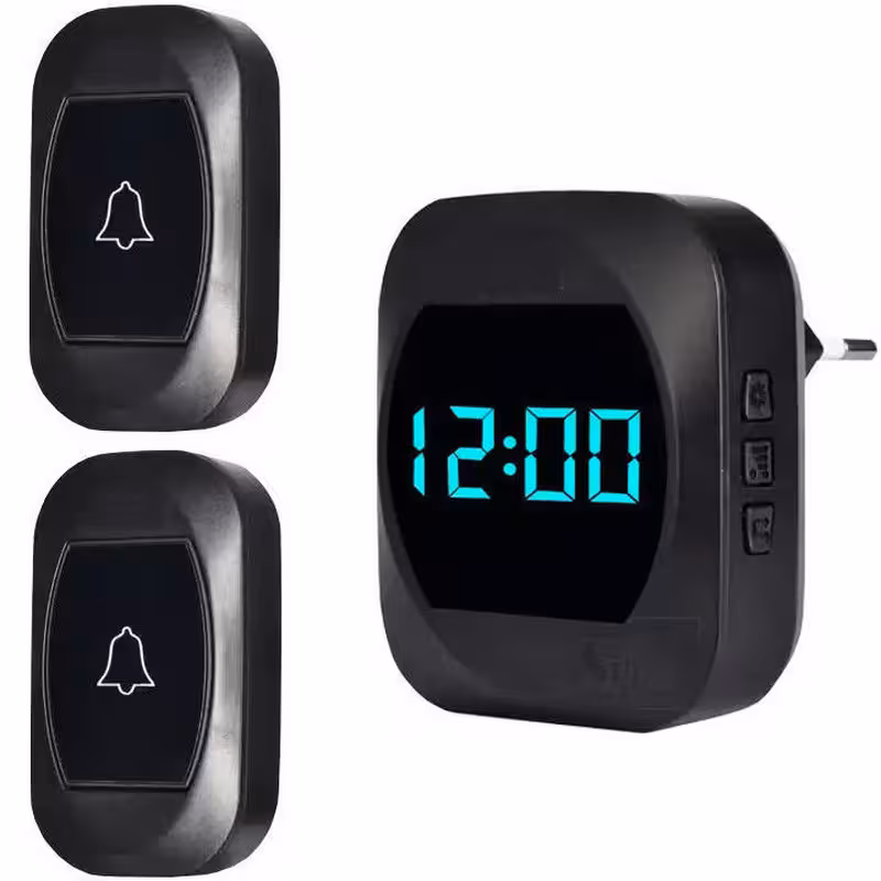 زنگ بی سیم مدل 2R195-BB به همراه دو عدد شستی | چاوه