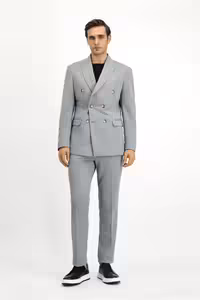 کت و شلوار کلاهی کراواتی با برش نازک - 5264