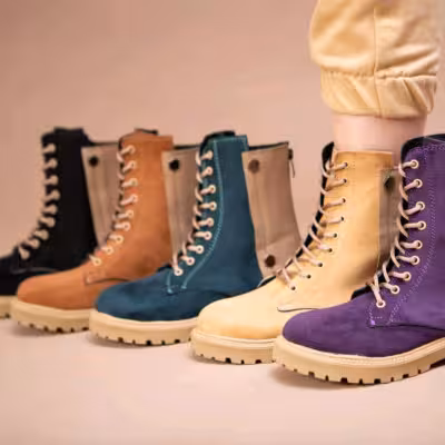 نیم بوت دورنگ