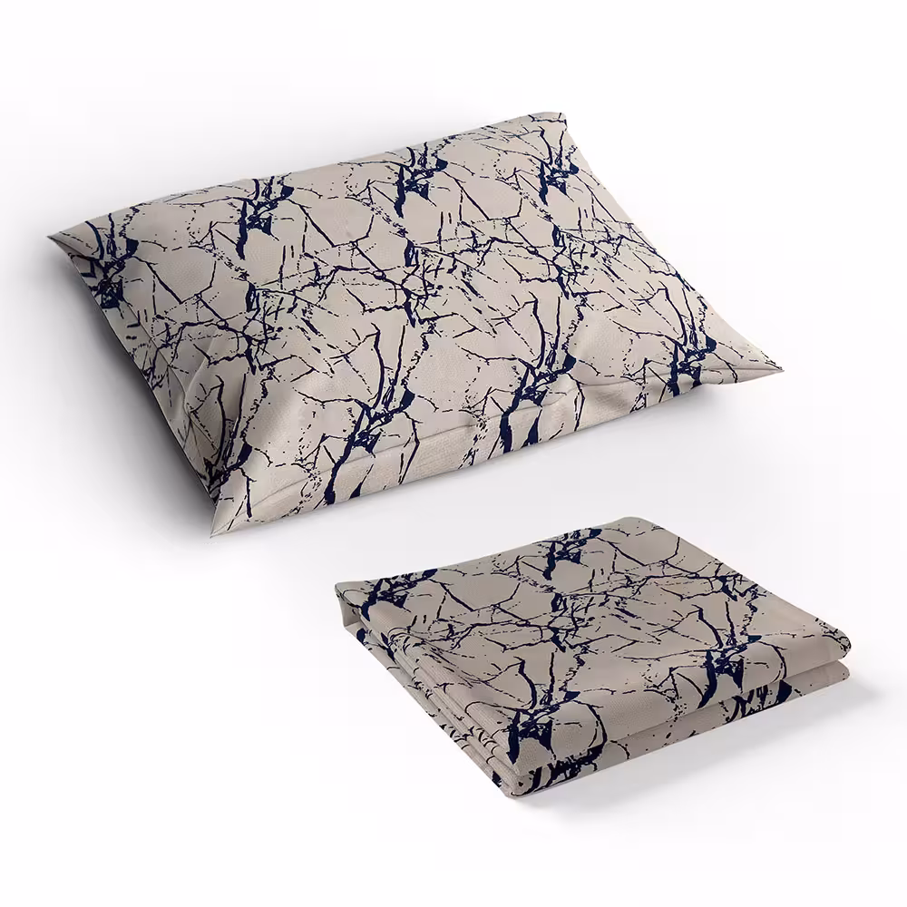 سرویس ملحفه چیداری مدل گرانیت یک نفره دو تکه 90×200