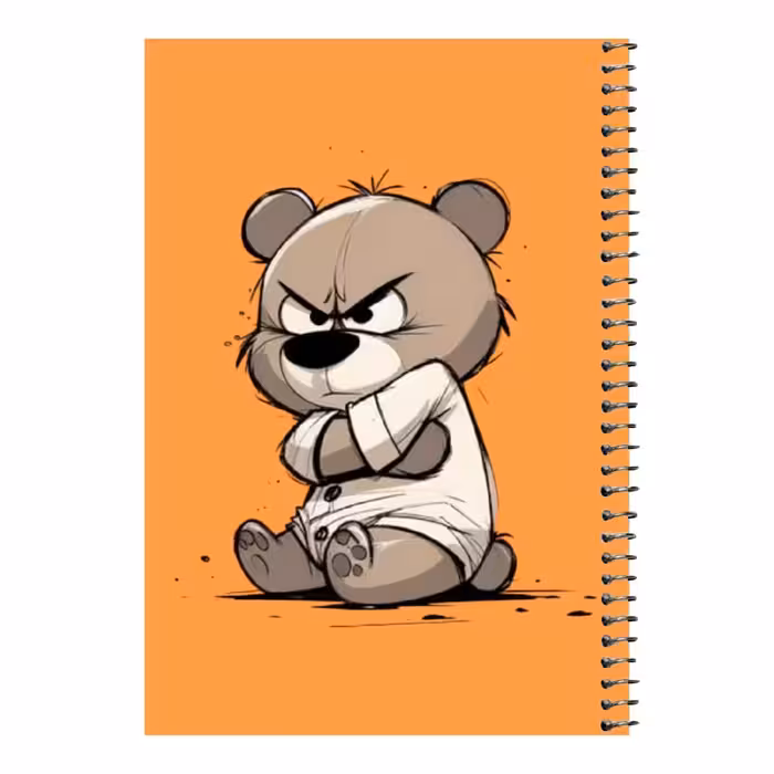 دفتر مشق 80 برگ اس جی مدل خرس عصبانی