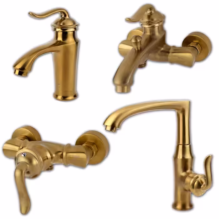 ست شیرالات کسری مدل دانوب طلایی مات