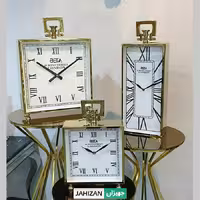 ساعت چهارگوش طلایی سفید بتا