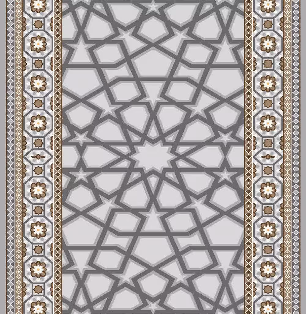 فرش ساوین کد 7417 رنگ نقره ای روشن