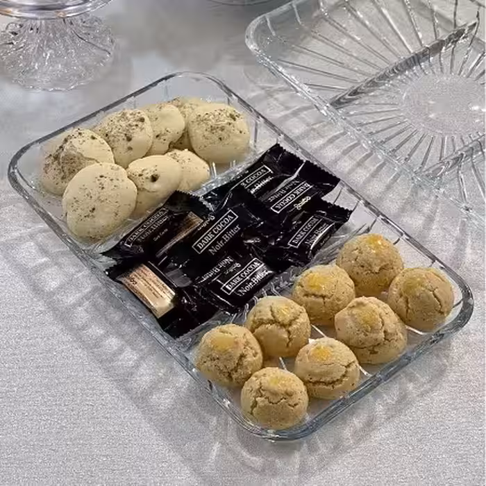 دیس اردوخوری بلور پاشاباغچه 3 خانه elegant-54983