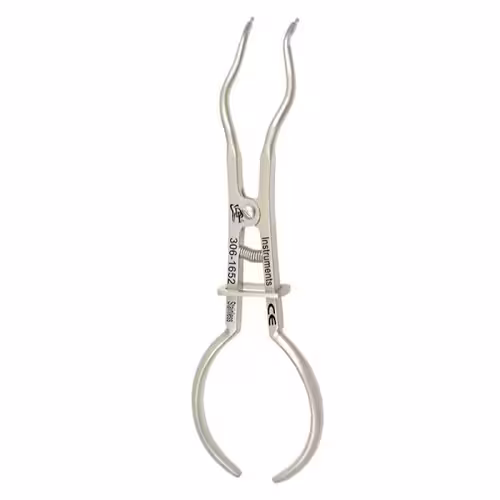فورسپس کلمپ دو خم 170mm - فروشگاه تخصصی دندانپزشکی سپیرا