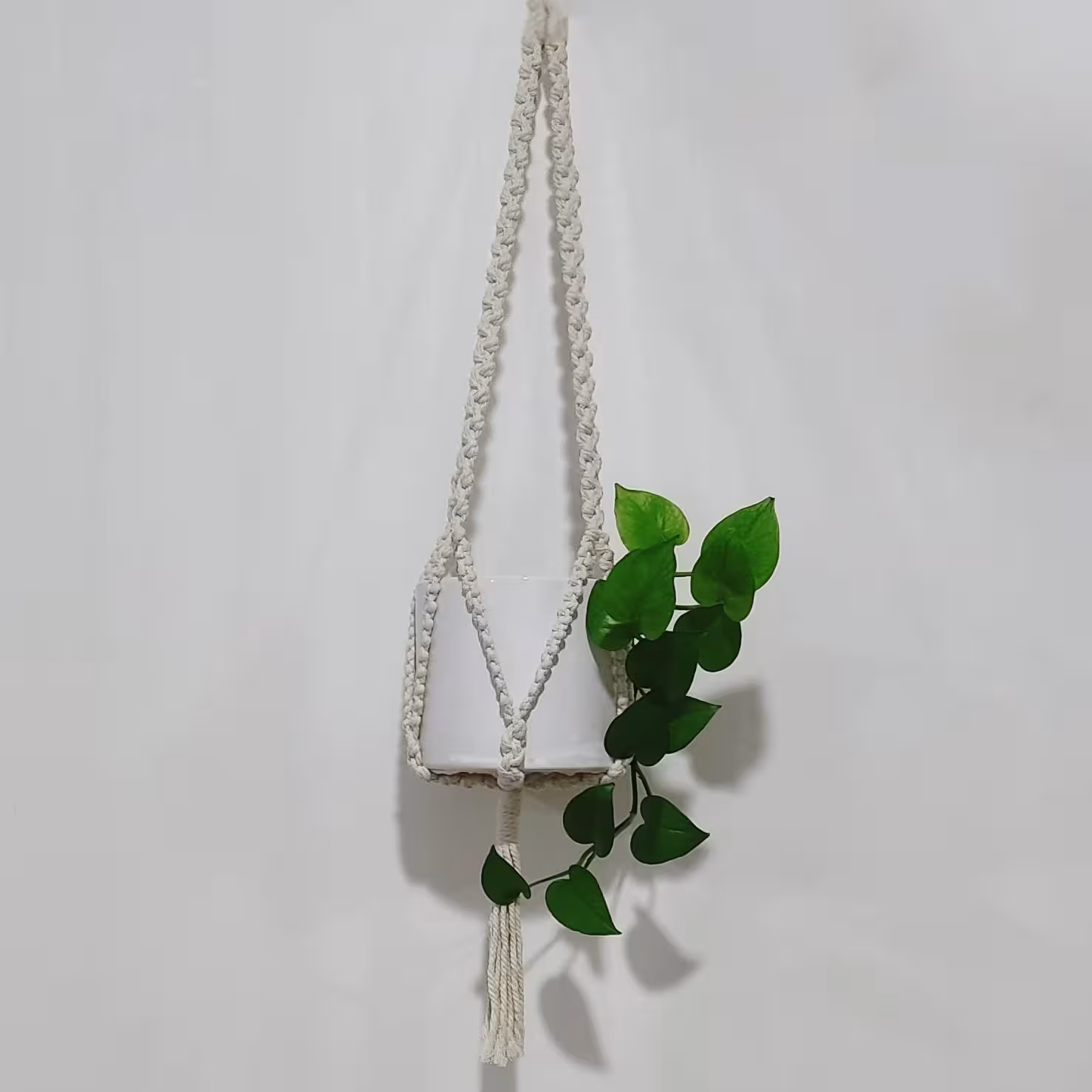 آویز گلدان مکرومه بافی 