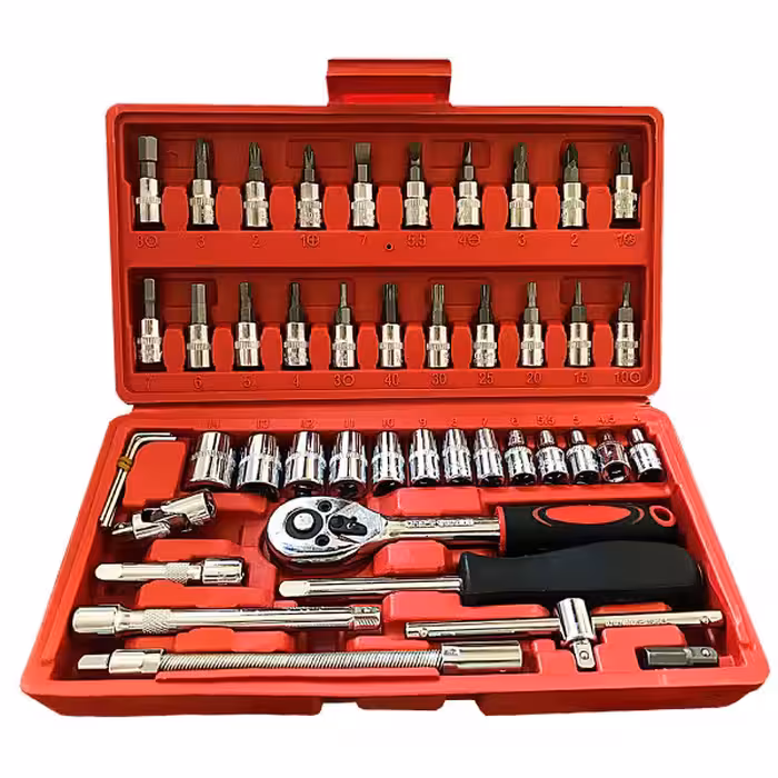 جعبه بکس 46 پارچه درایو 1/4 اینچ JNTRD حرفه ای مدل J-10045