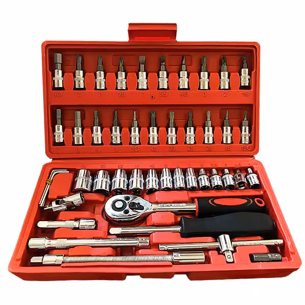 جعبه بکس 46 پارچه درایو 1/4 اینچ JNTRD حرفه ای مدل J-10045